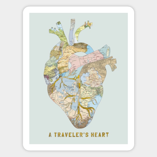 A Traveler's Heart Magnet by BiancaGreen